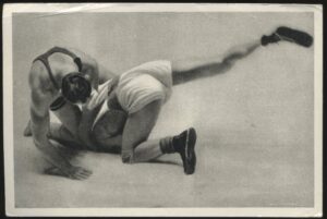Sammelwerk - '1932 Olympics Bild 163 Grp 19 Greco-Roman Wrestling Kokkinen wins' (1932) - Olympics Card