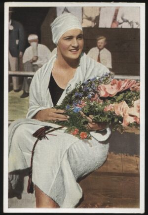 Sammelwerk - '1932 Olympics Bild 107 Grp 23 Claire Dennis (AUS) Gold 200m Breaststroke' (1932) - Olympics Card