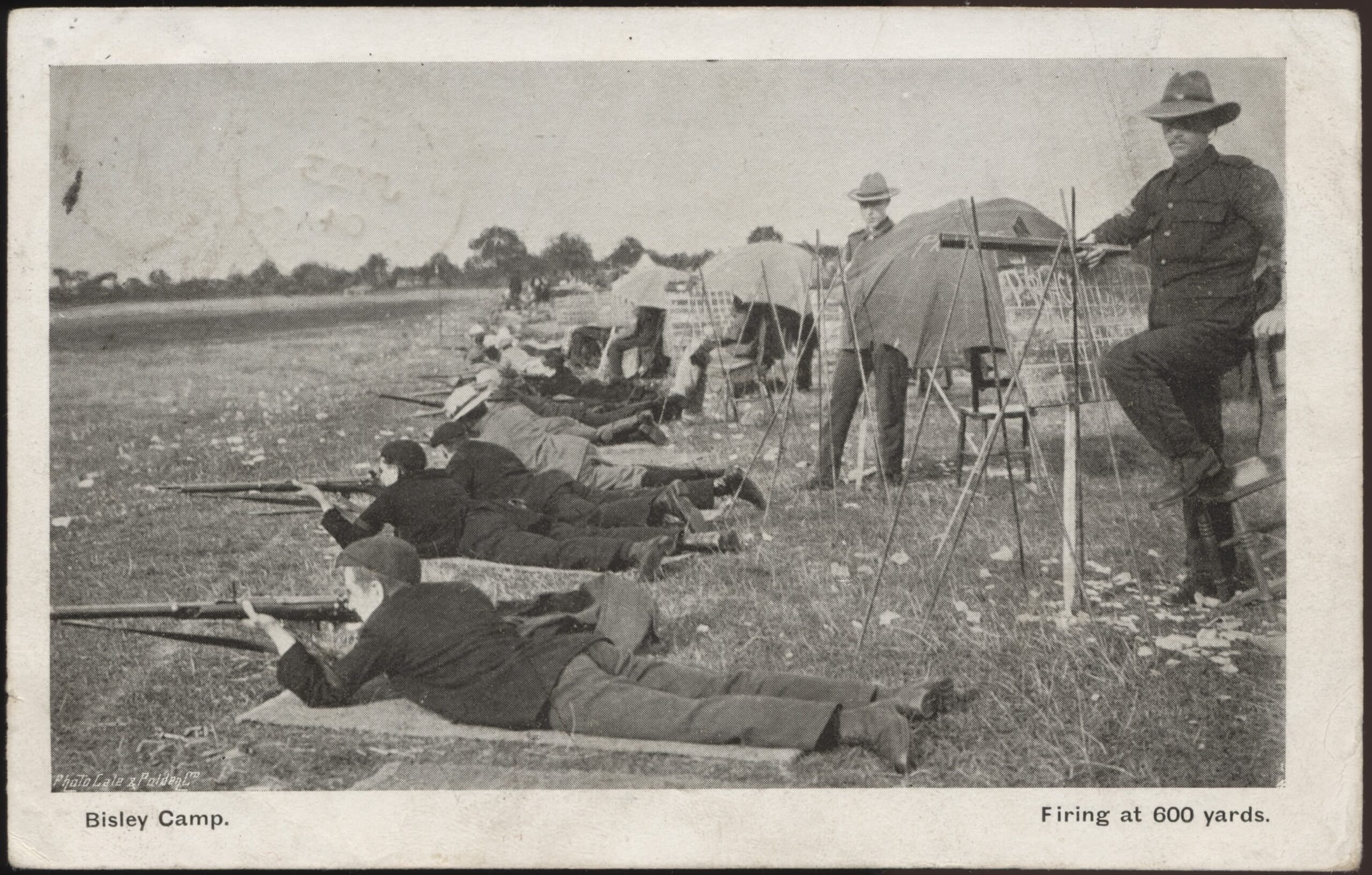 G&P - 'Bisley Camp firing at 600 Yards Postcard' (1904) - Used Postcard G&P - 'Bisley Camp firing at 600 Yards Postcard' (1904) - Used Postcard