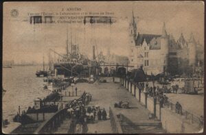 Olympic Slogan Amsterdam Olympics - 'Antwerp Waterfront' (1920) - Postmarked Antwerp