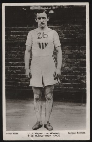 Davidson Bros - 'JJ Hayes Winner London Olympics Marathon' (1908) - Postmarked 1908