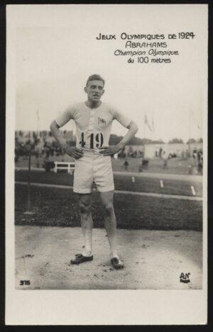 Real Photo - 'Paris Olympics - Harold Abrahams 100m Gold Medalist' (1924) - Unused Postcard