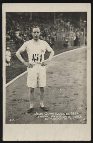 Real Photo - 'Paris Olympics - Eric Liddel 400m Gold Medalist' (1924) - Unused Postcard