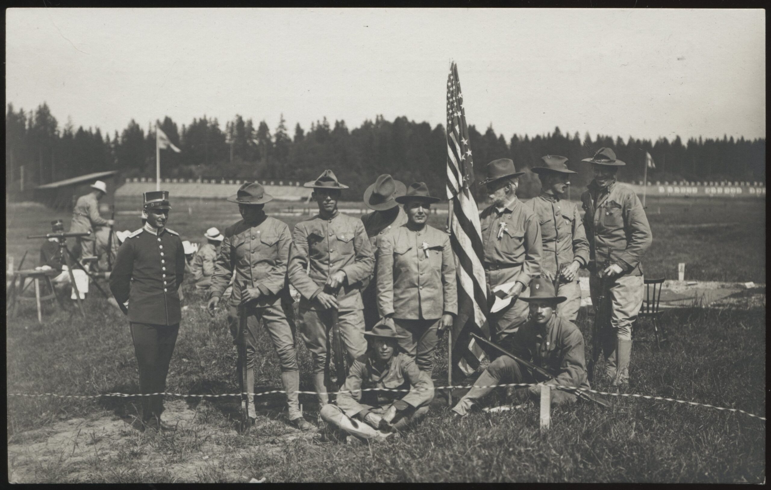 Stockholm Olympics - 'The American Shooting Team at Kaknas' (1912) - Unused Postcard Stockholm Olympics - 'The American Shooting Team at Kaknas' (1912) - Unused Postcard