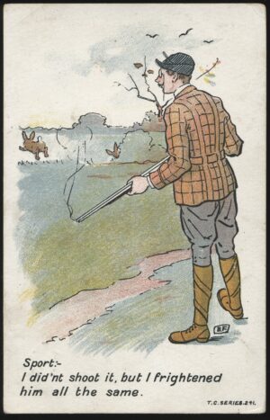 T.C. Series 241 - 'Rabbit Shooting' () - Used Postcard