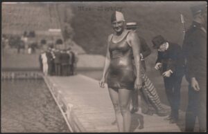 Antwerp Olympics - 'Ethelda Bleibtrey (USA) 100m Freestyle Gold Medalist' (1920) - Unused Postcard