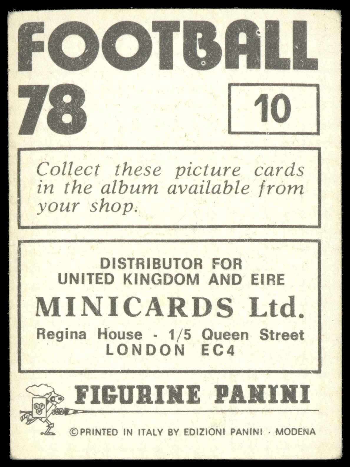 Panini - 'Football 78' (1978) - Pat Rice (Arsenal) Panini - 'Football 78' (1978) - Pat Rice (Arsenal)