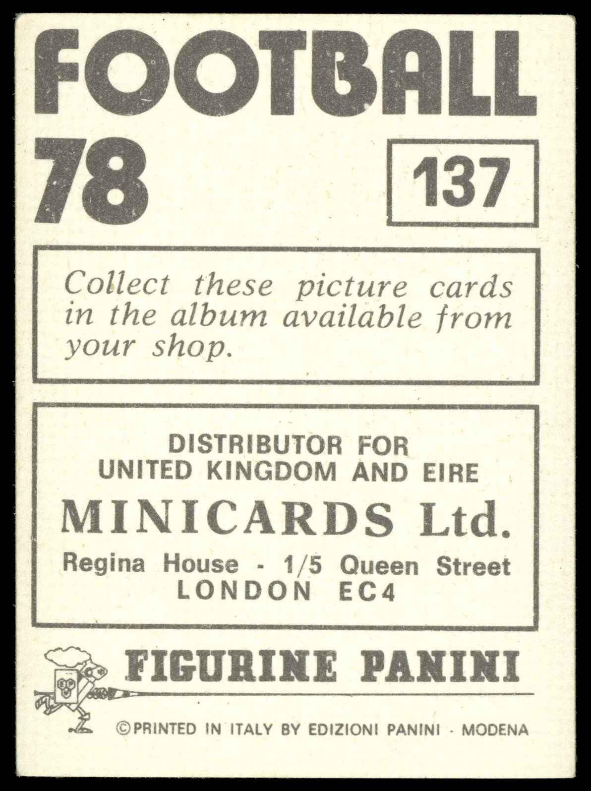 Panini - 'Football 78' (1978) - Bob Latchford (Everton) Panini - 'Football 78' (1978) - Bob Latchford (Everton)