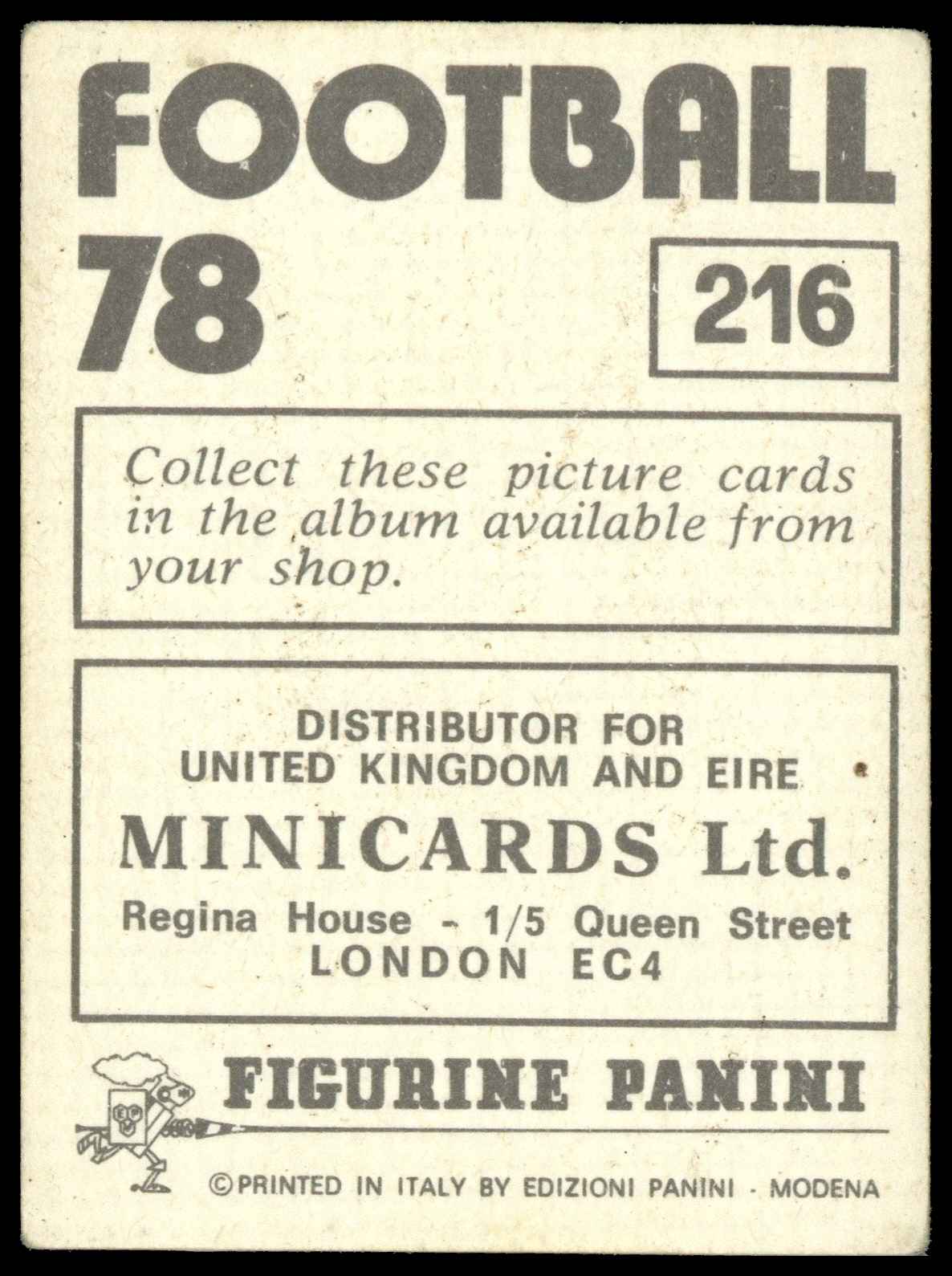 Panini - 'Football 78' (1978) - Dave Watson (Manchester City) Panini - 'Football 78' (1978) - Dave Watson (Manchester City)