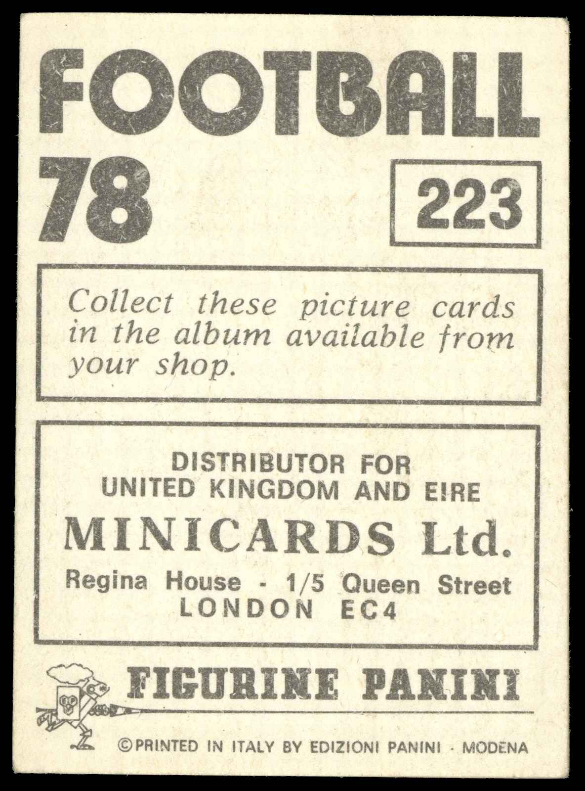 Panini - 'Football 78' (1978) - Joe Royle (Manchester City) Panini - 'Football 78' (1978) - Joe Royle (Manchester City)