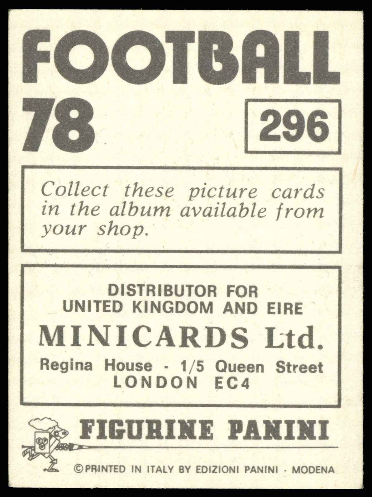 Panini - 'Football 78' (1978) - Brian Clough (Nottingham Forest) Panini - 'Football 78' (1978) - Brian Clough (Nottingham Forest)