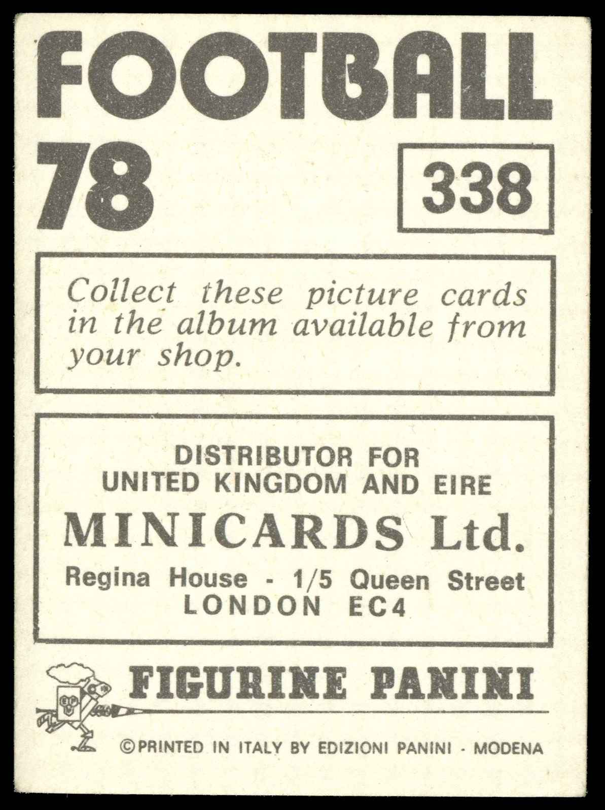 Panini - 'Football 78' (1978) - Mick Martin (West Bromwich Albion) Panini - 'Football 78' (1978) - Mick Martin (West Bromwich Albion)