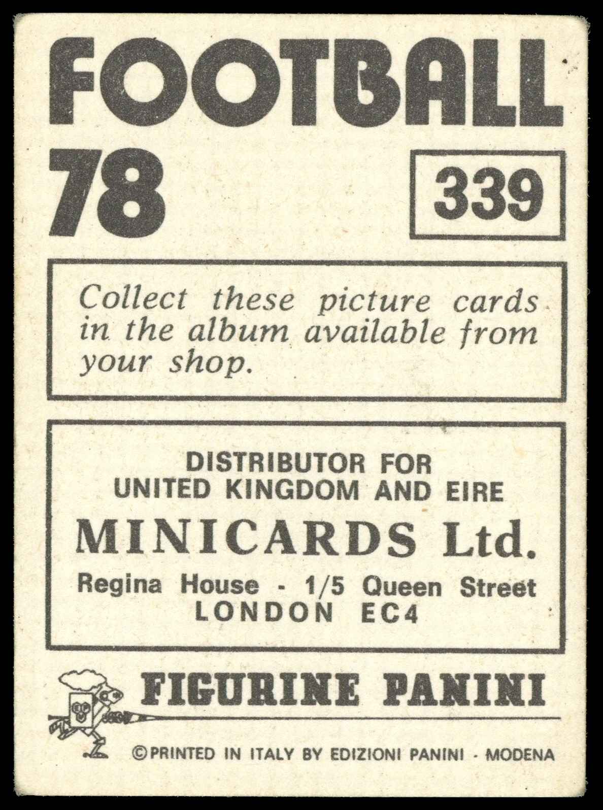 Panini - 'Football 78' (1978) - Tony Brown (West Bromwich Albion) Panini - 'Football 78' (1978) - Tony Brown (West Bromwich Albion)