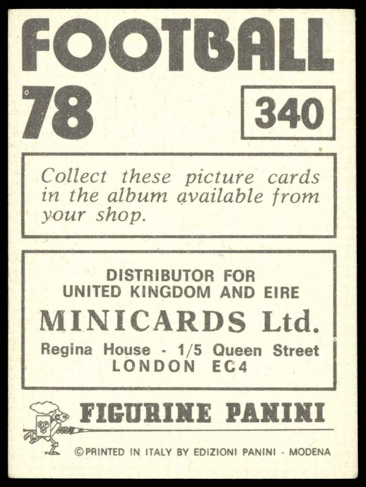 Panini - 'Football 78' (1978) - Alistair Brown (West Bromwich Albion) Panini - 'Football 78' (1978) - Alistair Brown (West Bromwich Albion)