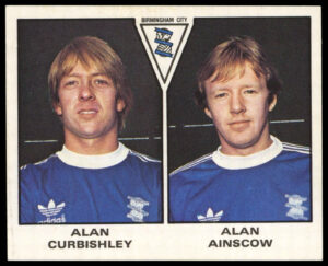 Panini - 'Football 80' - Alan Ainscow & Alan Curbishley (Birmingham City) (1980) Panini - 'Football 80' - Alan Ainscow & Alan Curbishley (Birmingham City) (1980)