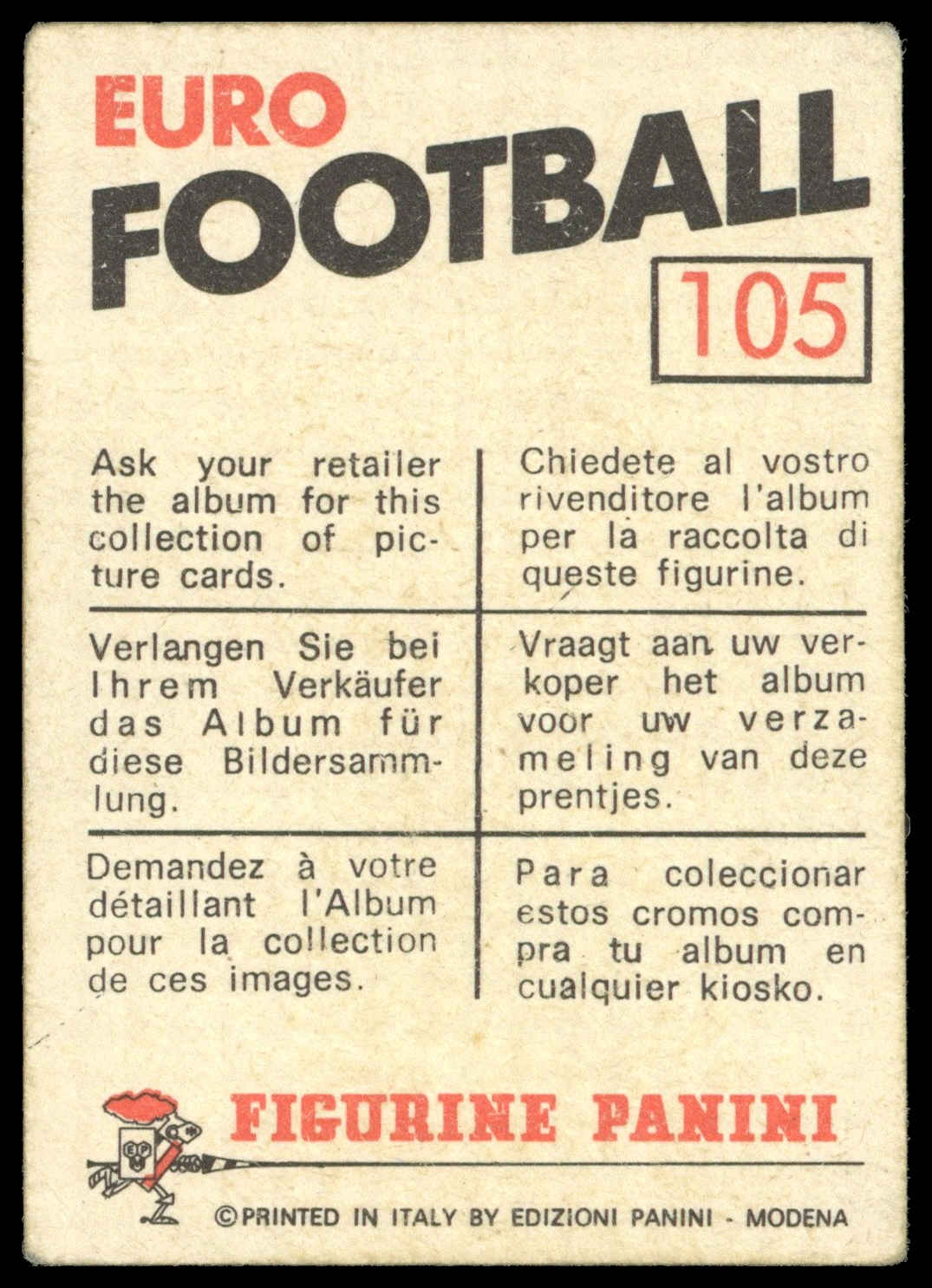 Panini - 'Euro Football' (1976) - Larque (France) Panini - 'Euro Football' (1976) - Larque (France)