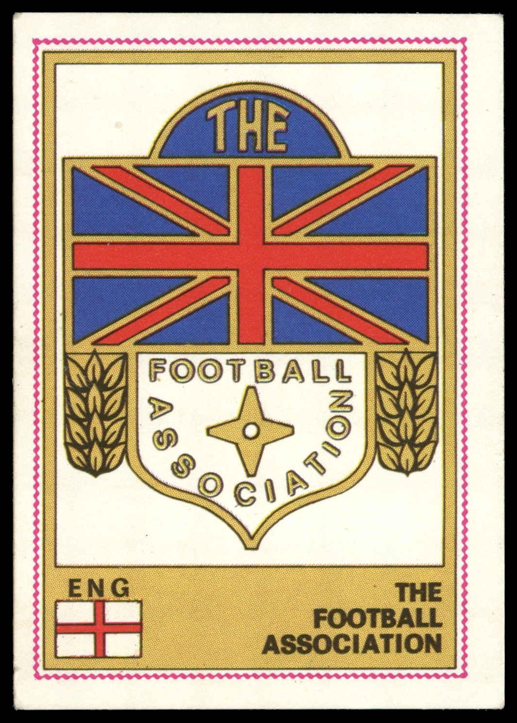 Panini - 'Euro Football' (1976) - English FA Badge; Panini - 'Euro Football' (1976) - English FA Badge;