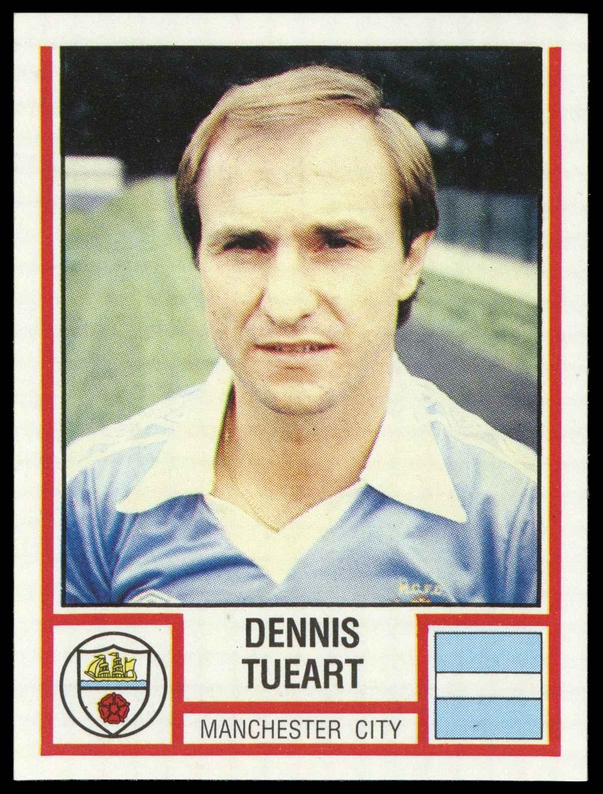 Maillot Domicile Manchester City 1974 Signé Dennis Tueart - Certificat D'authenticité + Preuve - Pièce Collector