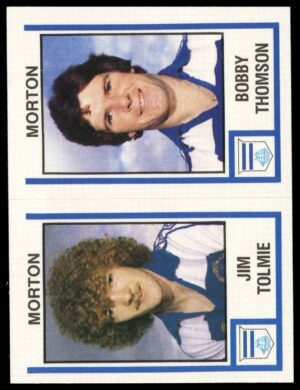 Panini - 'Football 81' (1981) - Jim Tolmie & Bobby Thomson (Greenock Morton) Panini - 'Football 81' (1981) - Jim Tolmie & Bobby Thomson (Greenock Morton)