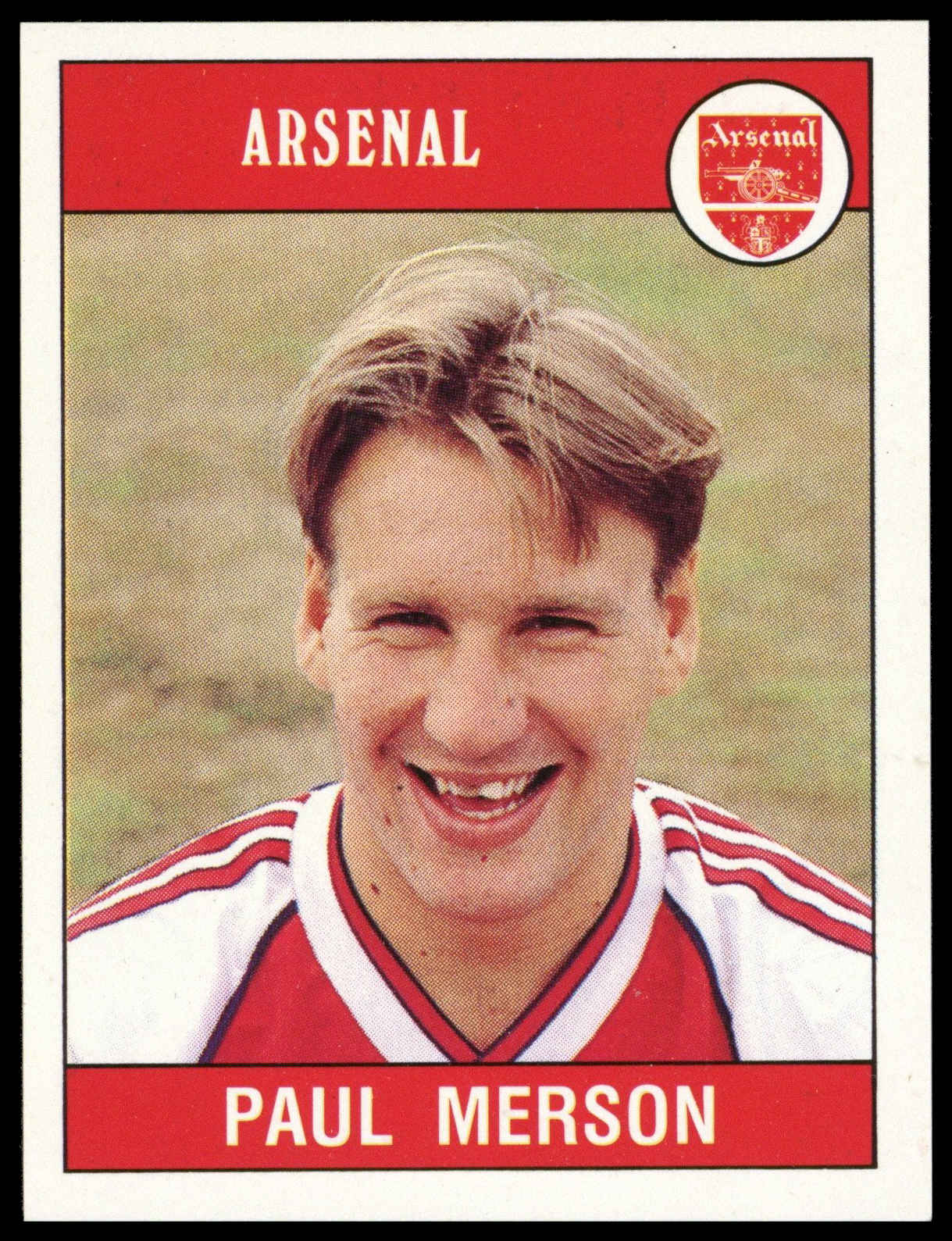 Panini - 'Football 90' (1990) - Paul Merson (Arsenal) Panini - 'Football 90' (1990) - Paul Merson (Arsenal)