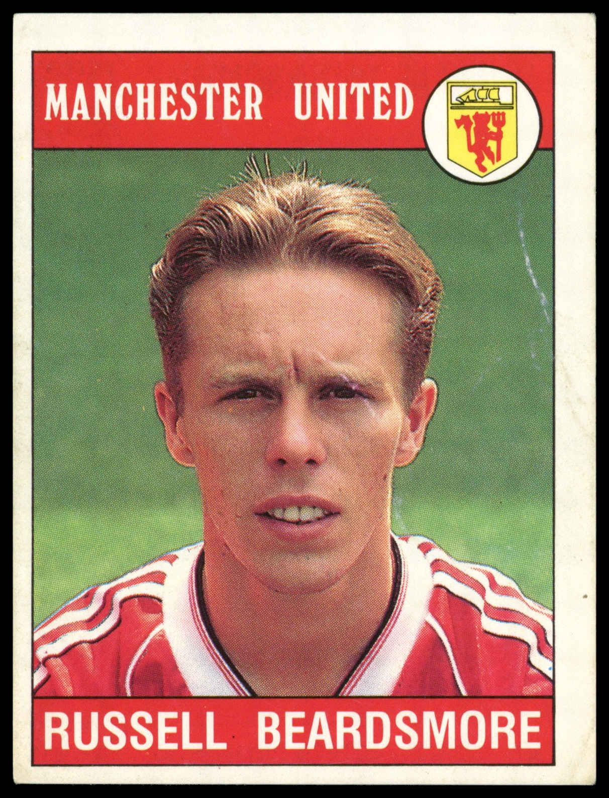 Panini - 'Football 90' (1990) - Russell Beardsmore (Manchester United) Panini - 'Football 90' (1990) - Russell Beardsmore (Manchester United)
