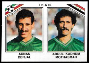 Panini - 'Mexico 86' (1986) - Adnan Derjal & Abdul K. Mothasmar (Iraq)