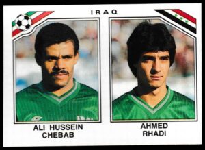 Panini - 'Mexico 86' (1986) - Ali Hussein Chebab & Ahmed Rhadi (Iraq)