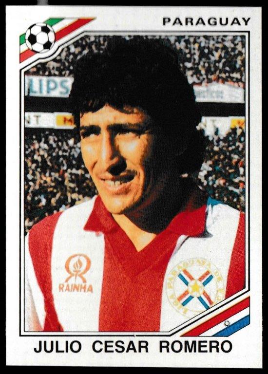 Panini - 'Mexico 86' (1986) - Julio Cesar Romero (Paraguay) Panini - 'Mexico 86' (1986) - Julio Cesar Romero (Paraguay)