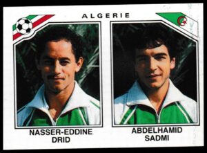 Panini - 'Mexico 86' (1986) - Nasser-Eddine Drid & Abdelhamid Sadmi (Algeria)