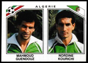 Panini - 'Mexico 86' (1986) - Mahmoud Guendouz & Noureddine Kourichi (Algeria)