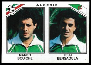Panini - 'Mexico 86' (1986) - Nacer Bouiche & Tedj Bensaoula (Algeria) Panini - 'Mexico 86' (1986) - Nacer Bouiche & Tedj Bensaoula (Algeria)
