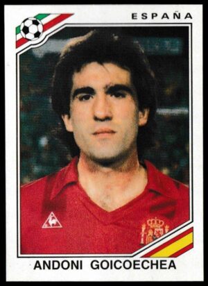 Panini - 'Mexico 86' (1986) - Andoni Goicoechea (Spain) Panini - 'Mexico 86' (1986) - Andoni Goicoechea (Spain)