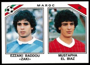 Panini - 'Mexico 86' (1986) - Ezzaiki Baddou & Mustapha El Biaz (Morocco)