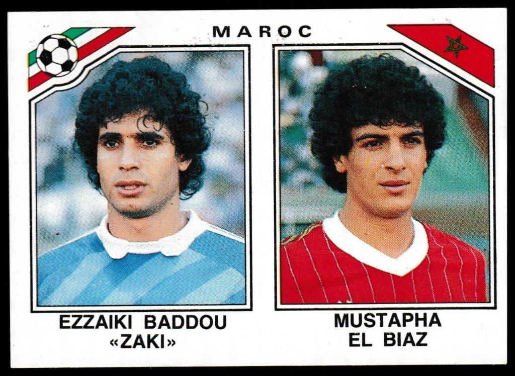 Panini - 'Mexico 86' (1986) - Ezzaiki Baddou & Mustapha El Biaz (Morocco) Panini - 'Mexico 86' (1986) - Ezzaiki Baddou & Mustapha El Biaz (Morocco)