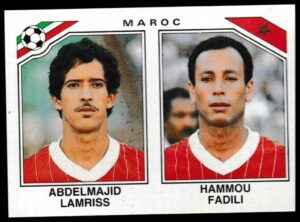 Panini - 'Mexico 86' (1986) - Abdelmajid Lamriss & Hammou Fadili (Morocco)