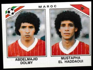 Panini - 'Mexico 86' (1986) - Adbdelmajid Dolmy & M. El Haddaoui (Morocco)
