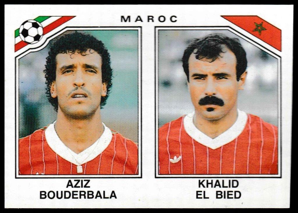 Panini - 'Mexico 86' (1986) - Aziz Bouderbala & Khalid El Bied (Morocco) Panini - 'Mexico 86' (1986) - Aziz Bouderbala & Khalid El Bied (Morocco)