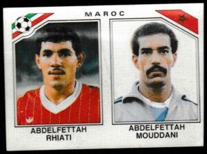 Panini - 'Mexico 86' (1986) Abdelfettah Rhiati & Abdelfettah Mouddani (Morocco)