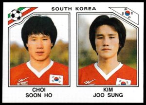 Panini - 'Mexico 86' (1986) - Choi Soon Ho & Kim Joo Sung (South Korea)