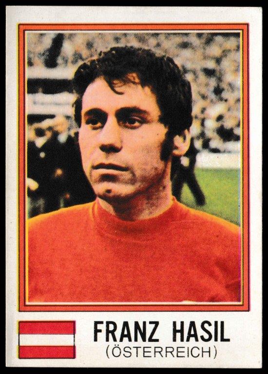 Panini - 'Munchen 74' - Card #395 - Franz Hasil (Austria) Panini - 'Munchen 74' - Card #395 - Franz Hasil (Austria)