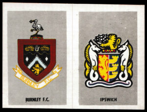 Panini - 'Top Sellers Football 77' (1977) - Badges - Burnley & Ipswich