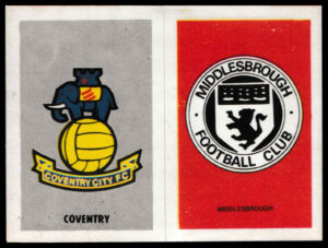 Panini - 'Top Sellers Football 77' (1977) - Badges - Coventry & Middlesbrough Panini - 'Top Sellers Football 77' (1977) - Badges - Coventry & Middlesbrough