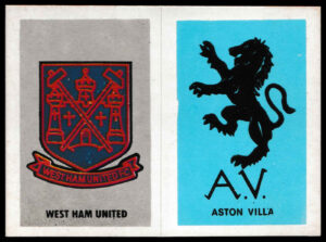 Panini - 'Top Sellers Football 77' (1977) - Badges - West Ham & Aston Villa