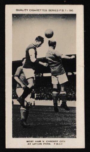 Pattreiouex - 'Footballers' (c1922) - Card #F.B.57 - West Ham v Cardiff City at Upton Park