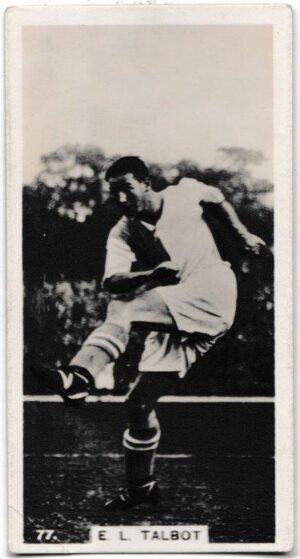 Pattreiouex - 'Footballers in Action' (1934) - Card #77 - E.L. Talbot (Blackburn Rovers)