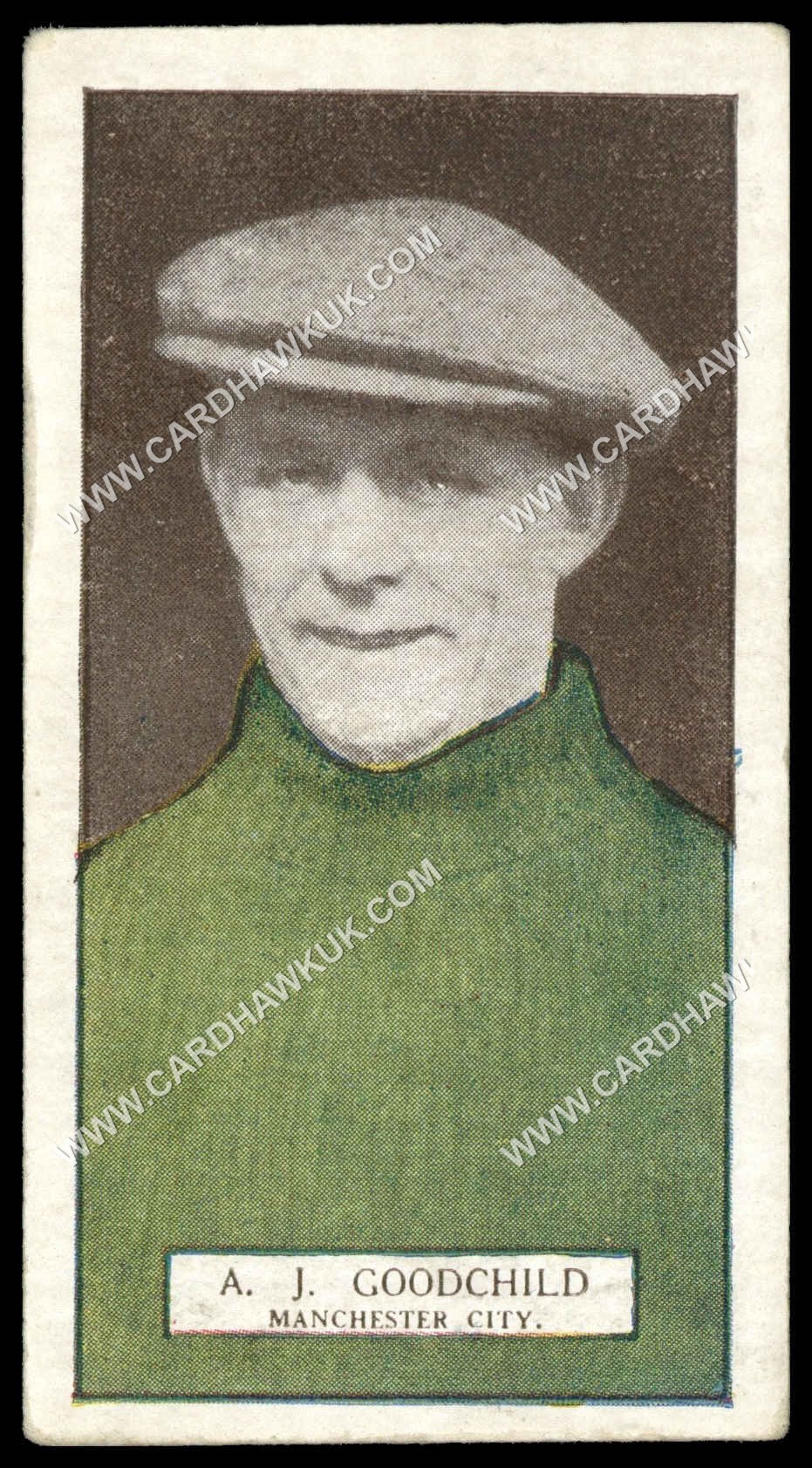 Pattreiouex - A.J. Goodchild (Manchester City)' - Footballers Series (Brown)' (1927) Pattreiouex - A.J. Goodchild (Manchester City)' - Footballers Series (Brown)' (1927)
