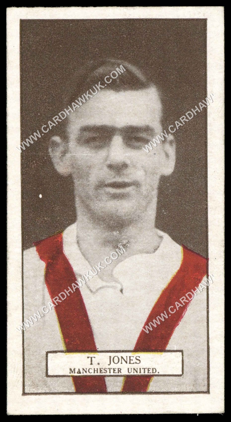 Pattreiouex - T. Jones (Manchester United)' - Footballers Series (Brown)' (1927) Pattreiouex - T. Jones (Manchester United)' - Footballers Series (Brown)' (1927)