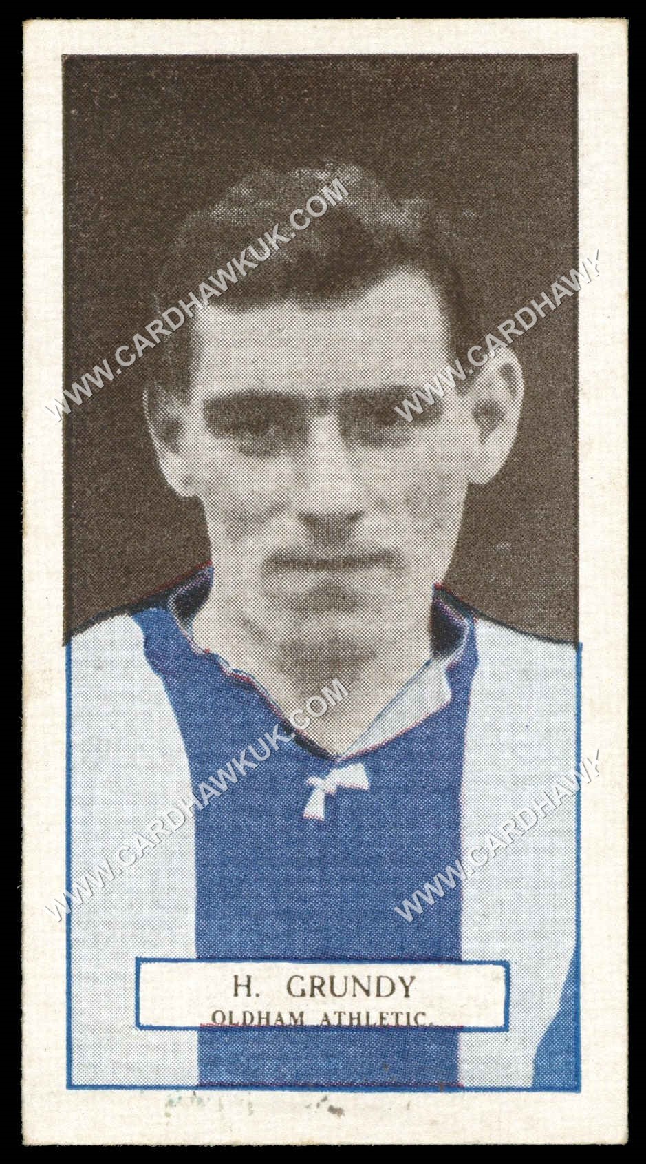 Pattreiouex - H. Grundy (Oldham Athletic)' - Footballers Series (Brown)' (1927) Pattreiouex - H. Grundy (Oldham Athletic)' - Footballers Series (Brown)' (1927)
