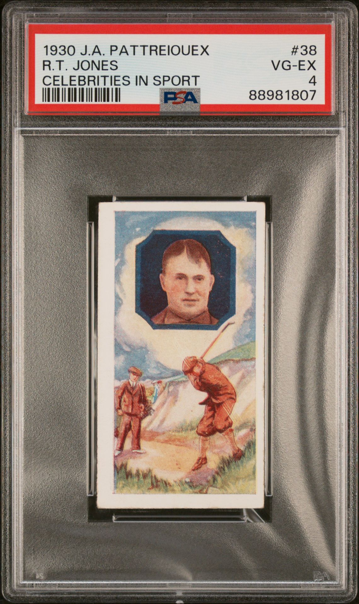 Pattreiouex - Bobby Jones (Golf) **PSA4** **HOF** - Celebrities in Sport Pattreiouex - Bobby Jones (Golf) **PSA4** **HOF** - Celebrities in Sport
