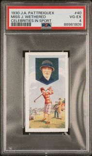 Pattreiouex - Miss J. Wethered (Golf) **PSA4** **HOF** - Celebrities in Sport